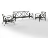 Kaplan 3-Piece Outdoor Sofa Set, Oatmeal/Oil Rubbed Bronze Sofa and 2 Arm Chairs