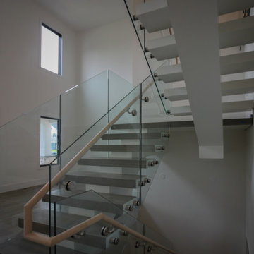 Project #80 | Mono-Beam Staircase with Glass Panels