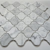 Carrara White Marble Arabesque Baroque Lantern Mosaic Tile Honed Medi, 1 sheet