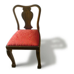 Holzstuhl rotes Sitzpolster - Dining Chairs