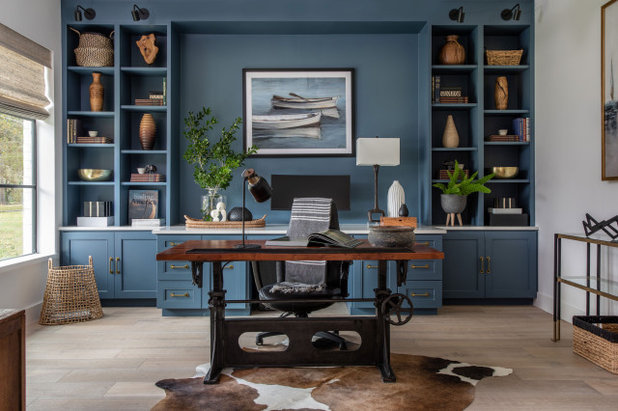 Transitional Home Office by Lynn Holender Designs