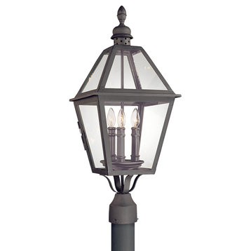 Townsend P9625-TBK 3 Light Outdoor Large Post Lantern in Natural Bronze