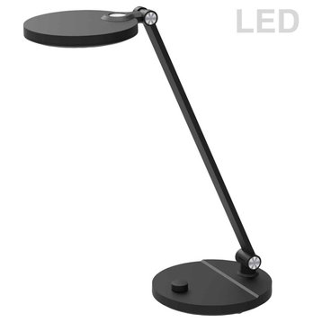 Black Modern Table Lamp With White Acrylic