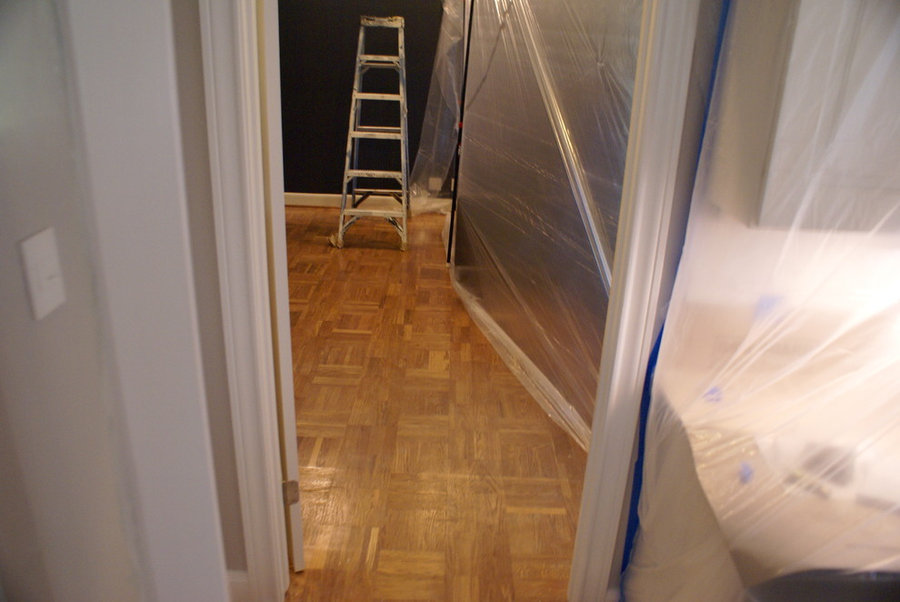 Westlake dark wood floors