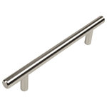 Cosmas - Cosmas 305-4SN Satin Nickel 4&rdquo; CTC (102mm) Euro Bar Pull - 4" Hole Centers