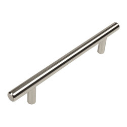 Cosmas - Cosmas 305-4SN Satin Nickel 4&rdquo; CTC (102mm) Euro Bar Pull - Cabinet And Drawer Handle Pulls