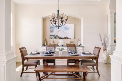 Inspiration for a tropical dining room remodel in Miami