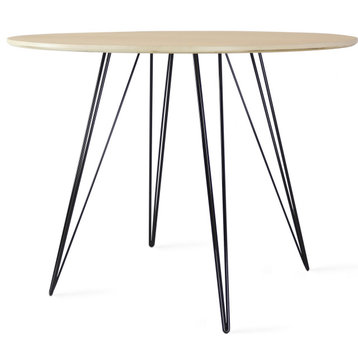 Williams Round Dining Table - Black, Small, Maple