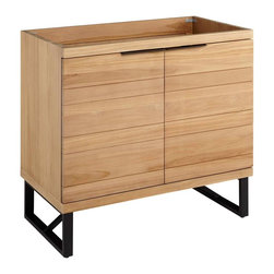 36" PFEIFFER TEAK VESSEL SINK VANITY - NATURAL TEAK - Products
