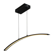 Roxanna 41.5" Dimmable Adjustable Integrated Led Linear Pendant, Black