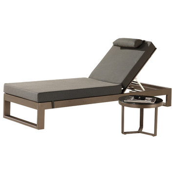 Amber Modern Outdoor  Chaise Lounge