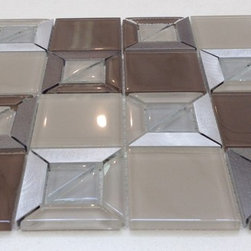 Triangle Pattern Smokey Taupe Mosaic - Tile