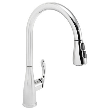 Chelsea Single Lever Kitchen Faucet with Pull-Down Spray, Polished Chrome
