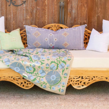 Large Bleach Teak Anglo Indian Daybed