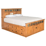 Sunny Designs - Sedona Storage Bed, Rustic Oak, Eastern King - The Sedona Bed is your one-stop shop for keeping your bedroom organized and getting a good night's sleep. Exceptional quality, style and function are all present in this bedroom piece, bringing white cedar, clean lines and multiple storage drawers into one elegant design. The Sedona Bed is crafted from the best-quality materials and showcases a timeless design that grows with your taste for years to come.