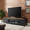 Dungeon 63" Pine Wood and Steel TV Stand, Black