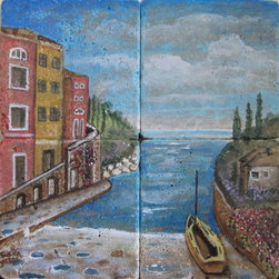Italian Coast  Wall Hanging - Artwork
