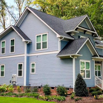 Siding Installation - James Hardie Lap and Shakes in Custom Blue