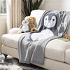 Safavieh Olly Throw Blanket in Gray and White