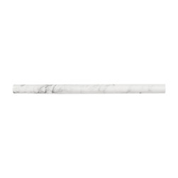 Bianco Carrara Polished Marble Pencil - Accent Trim And Border Tile