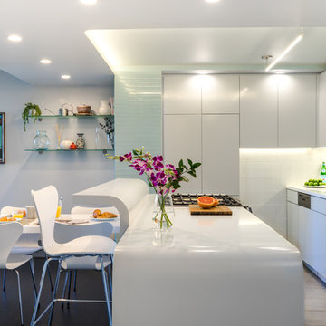Brooklyn Contemporary Corian Kitchen
