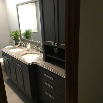 Grey Vanity w/ matching mirror
