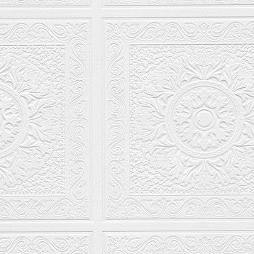 Intricate Tile Paintable Wallpaper, 1 Bolt