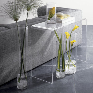 Modern Console Tables with Lucite