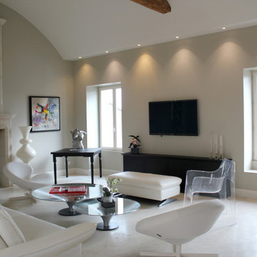 Aménagement d'un salon vouté