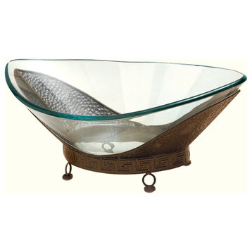 Traditional Clear Tempered Glass Serving Bowl 72241