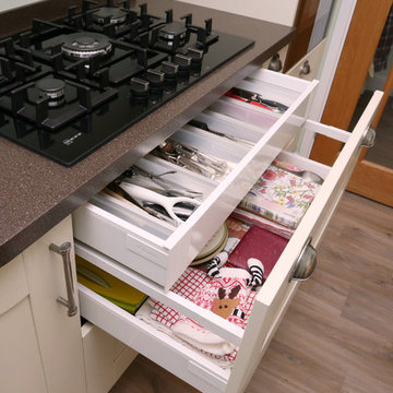 Alabaster painted Shaker Kitchen in Wedmore, Somerset