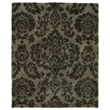 Holden Floral Hand-tufted WoolGray Rug, 3'6" x 5'6"