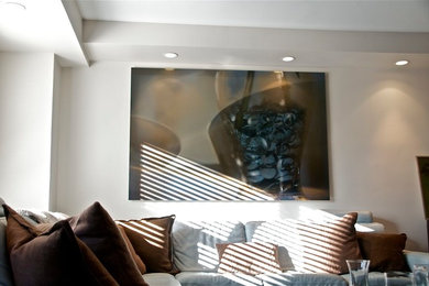 Mid-sized eclectic enclosed living room photo in New York