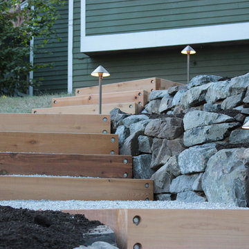 Maple Leaf Cedar Risers & Basalt Walls