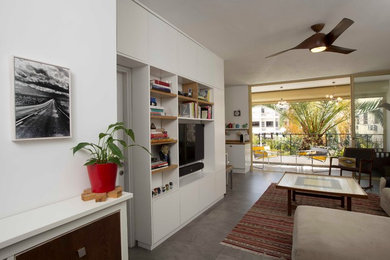 Inspiration for a contemporary living room remodel in Tel Aviv