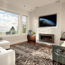 Rec Room TV/Fireplace/Mantel