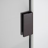 40"x78" Frameless Shower Door Single Fixed Panel Radius, Oil Rubbed Bronze