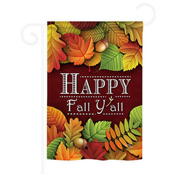 Harvest & Autumn Happy Fall Y All 2-Sided Impression Garden Flag