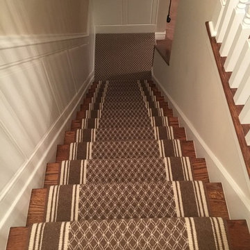 Custom Bordered Stair Runner