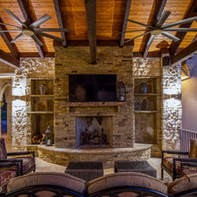 wood burning stove wall