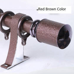 Single Curtain rods curtain poles in red brown clor - Products