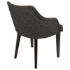 LumiSource Elliott Dining Chair, Set of 3, Espresso and Charcoal