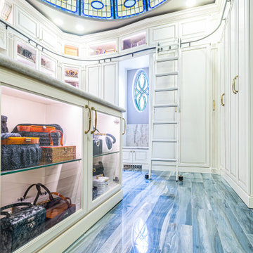 French Baroque White Walk-In Closet