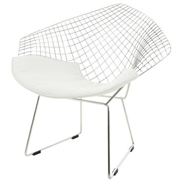 Papasan Wire Chair, White