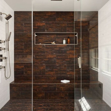 smoked veneered master bathroom