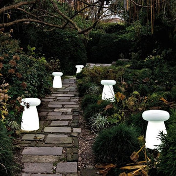 Porcino Indoor-Outdoor Lighted Stool by Deisgner Aldo Cibic