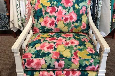 Reupholstered Chair with Madcap Cottage Fabric
