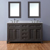 Madison Solid Wood Bathroom Vanity, Maple Gray, Double, 60"