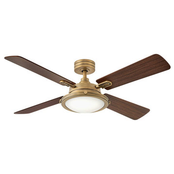 Hinkley Collier 54" Integrated LED Indoor Ceiling Fan, Heritage Brass