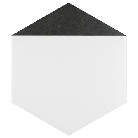 Peak Hex Nero Porcelain Floor and Wall Tile